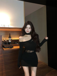 Thumbnail for Spicy Girl Innocent Alluring Lace Patchwork Sheath Skirt