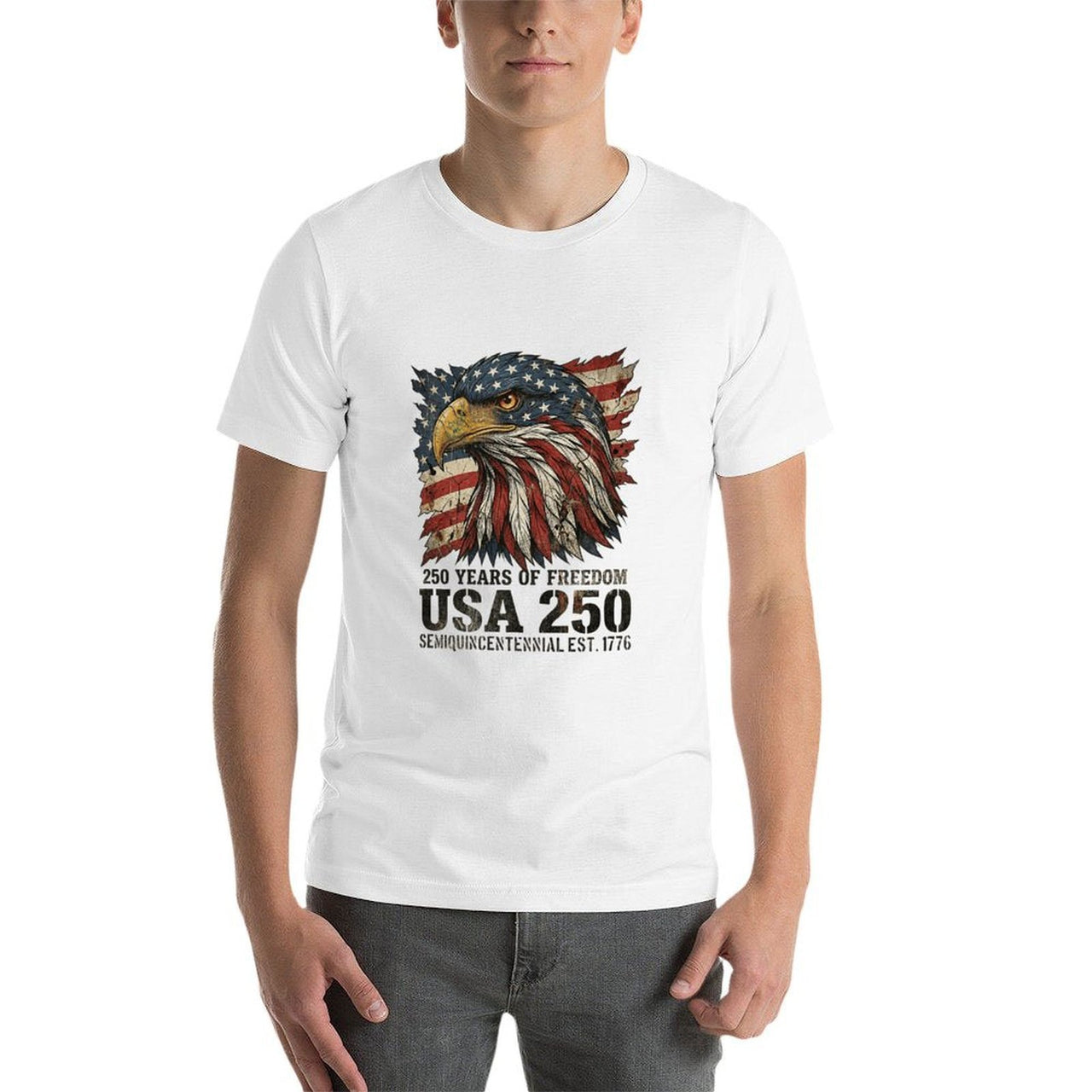 Pure Cotton Short Sleeved T-shirt For Men & Women - Celebrating 250 Years of America’s Spirit