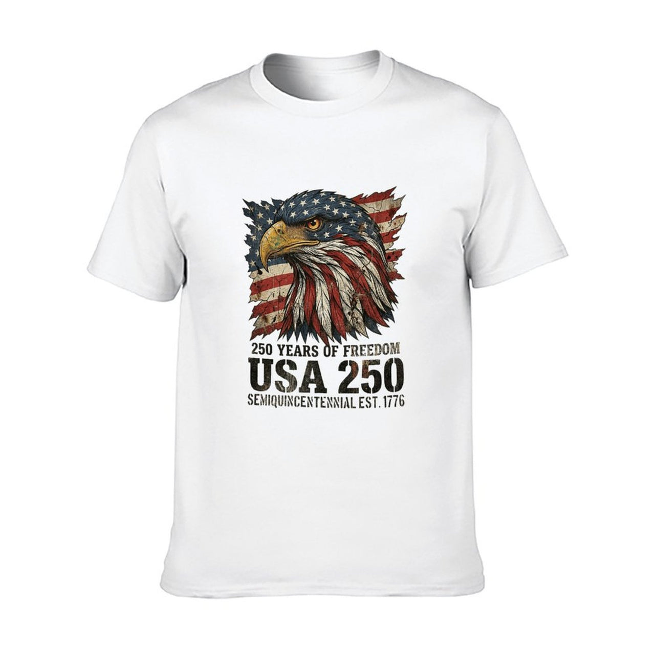 Pure Cotton Short Sleeved T-shirt For Men & Women - Celebrating 250 Years of America’s Spirit