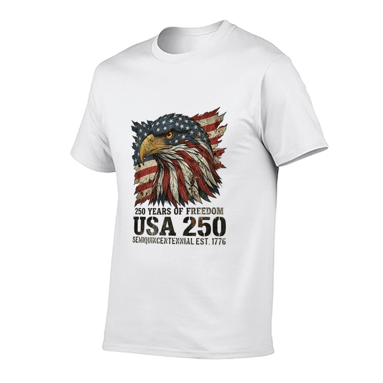 Pure Cotton Short Sleeved T-shirt For Men & Women - Celebrating 250 Years of America’s Spirit