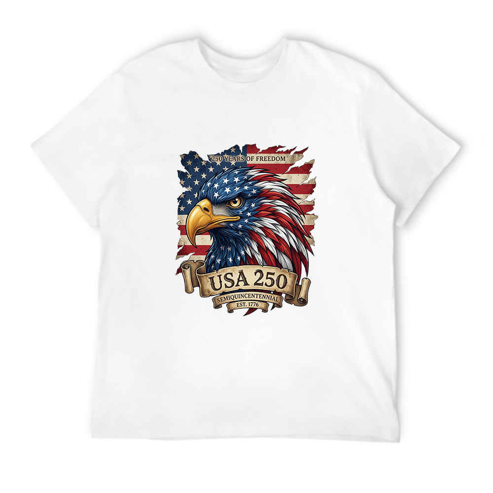 Pure Cotton Short Sleeved T-shirt For Men & Women - America 250th: Stronger Together