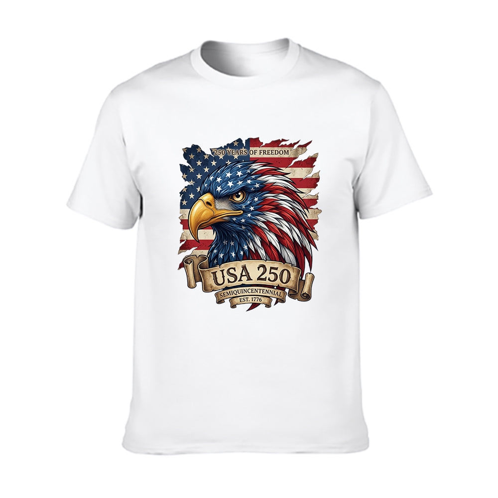 Pure Cotton Short Sleeved T-shirt For Men & Women - America 250th: Stronger Together