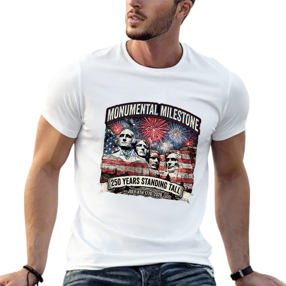 Pure Cotton Short Sleeved T-shirt For Men & Women - 250 Years of Dreams, One Nation