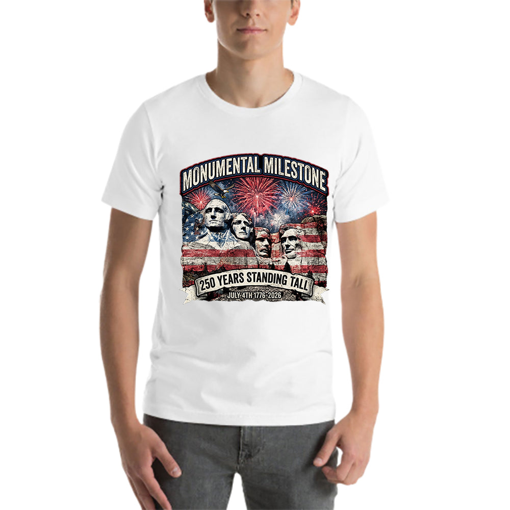 Pure Cotton Short Sleeved T-shirt For Men & Women - 250 Years of Dreams, One Nation