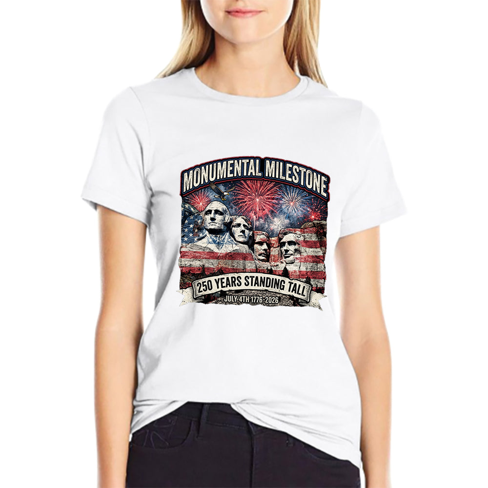 Pure Cotton Short Sleeved T-shirt For Men & Women - 250 Years of Dreams, One Nation