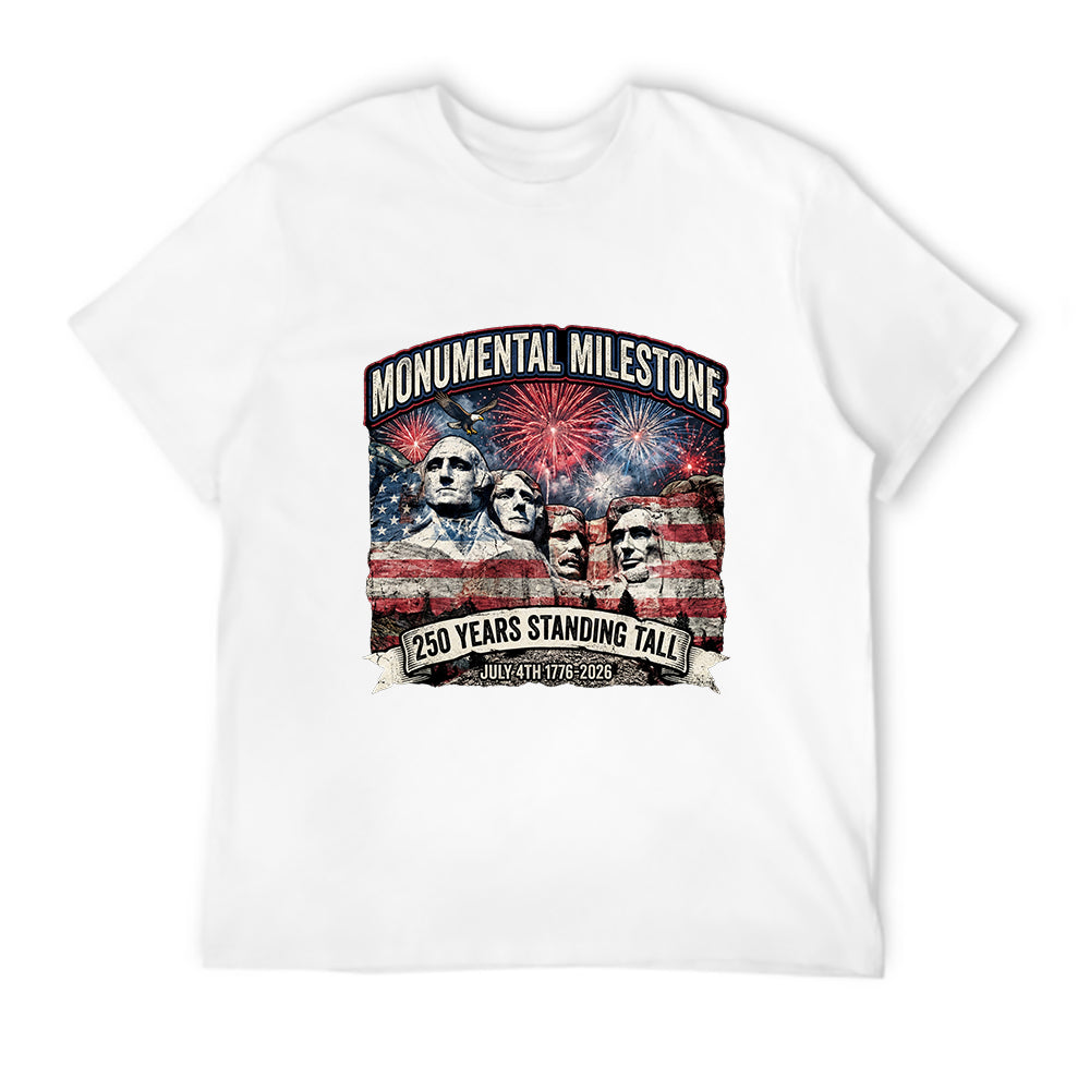 Pure Cotton Short Sleeved T-shirt For Men & Women - 250 Years of Dreams, One Nation