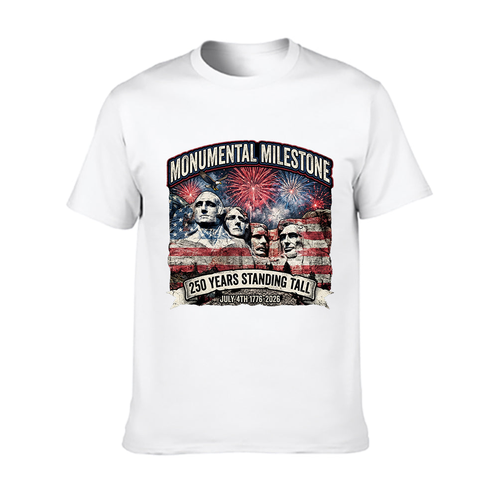 Pure Cotton Short Sleeved T-shirt For Men & Women - 250 Years of Dreams, One Nation
