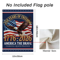 Thumbnail for Garden Flag For Celebrate America 250th Anniversary Double Side - 250 Years of Freedom That Shines Bright