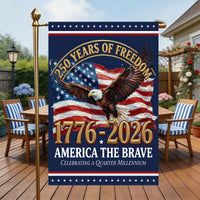 Thumbnail for Garden Flag For Celebrate America 250th Anniversary Double Side - 250 Years of Freedom That Shines Bright