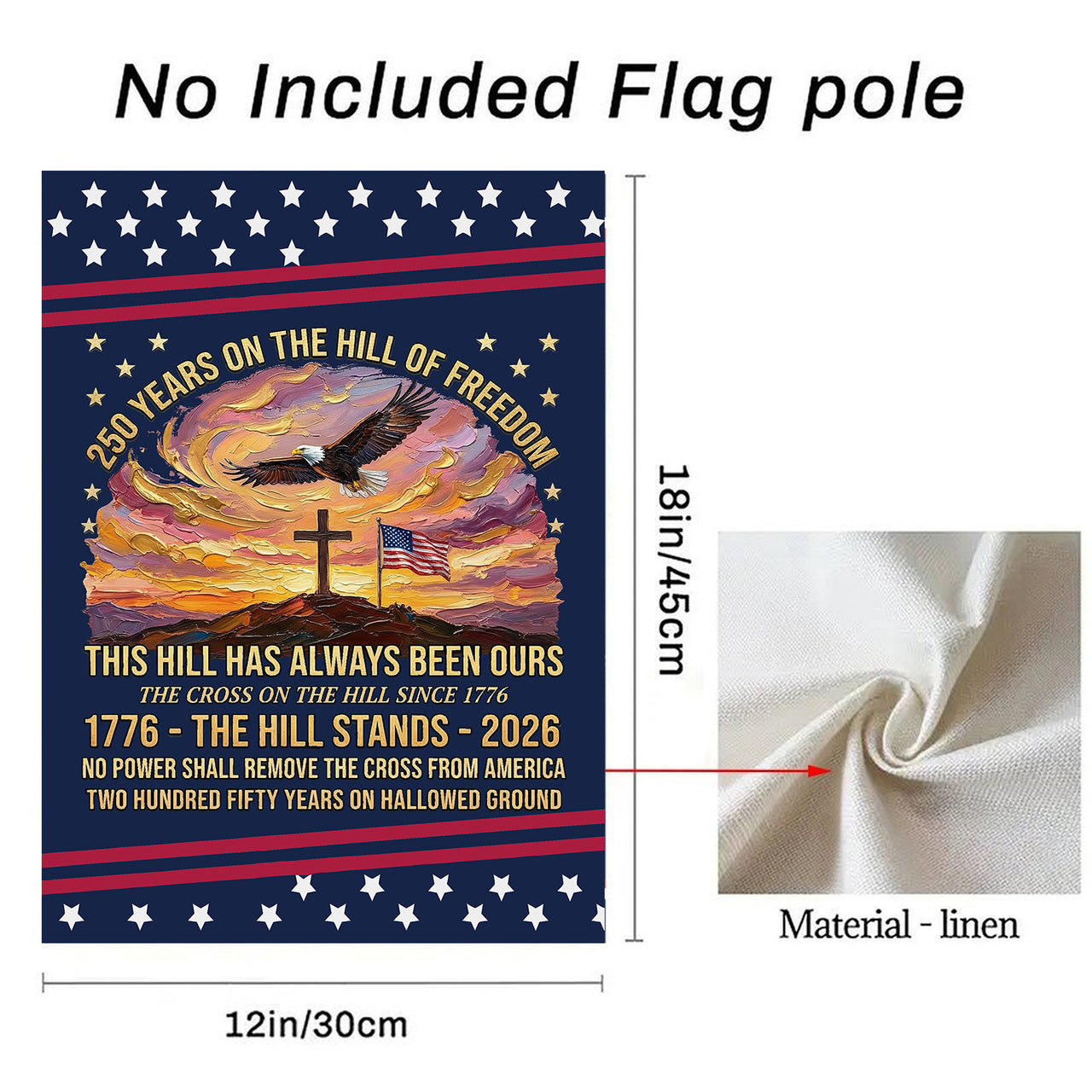 Garden Flag For Celebrate America 250th Anniversary Double Side - 250 Years Strong, America Stands Along