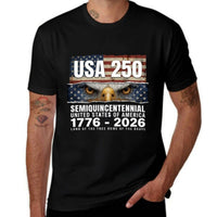 Thumbnail for Pure Cotton Short Sleeved T-shirt For Men & Women - Liberty & Legacy: 250 Years of America