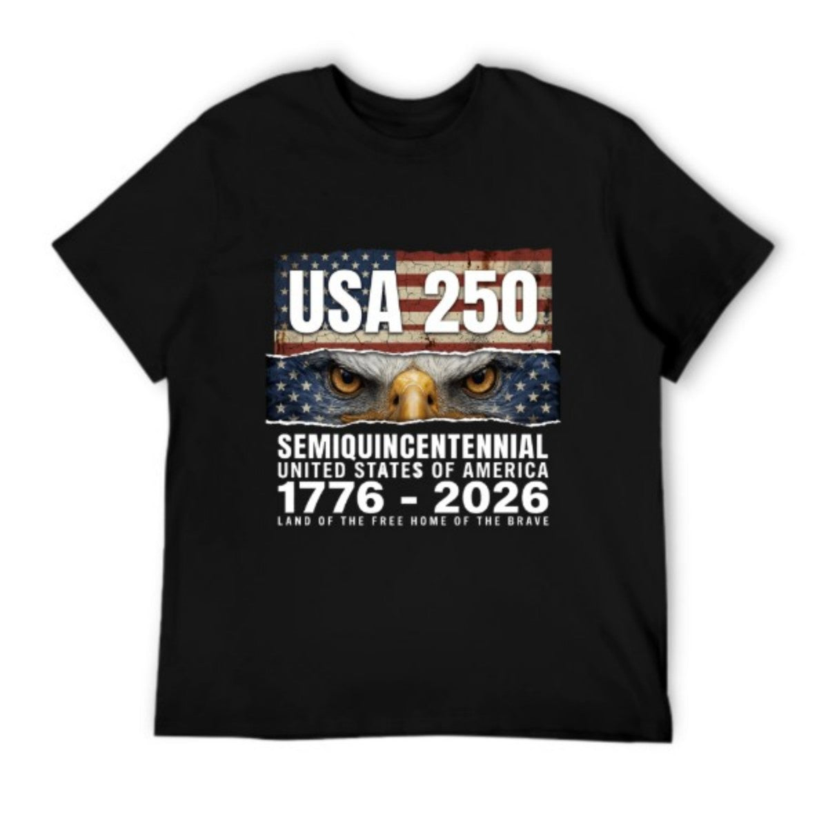 Pure Cotton Short Sleeved T-shirt For Men & Women - Liberty & Legacy: 250 Years of America