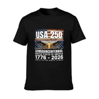 Thumbnail for Pure Cotton Short Sleeved T-shirt For Men & Women - Liberty & Legacy: 250 Years of America