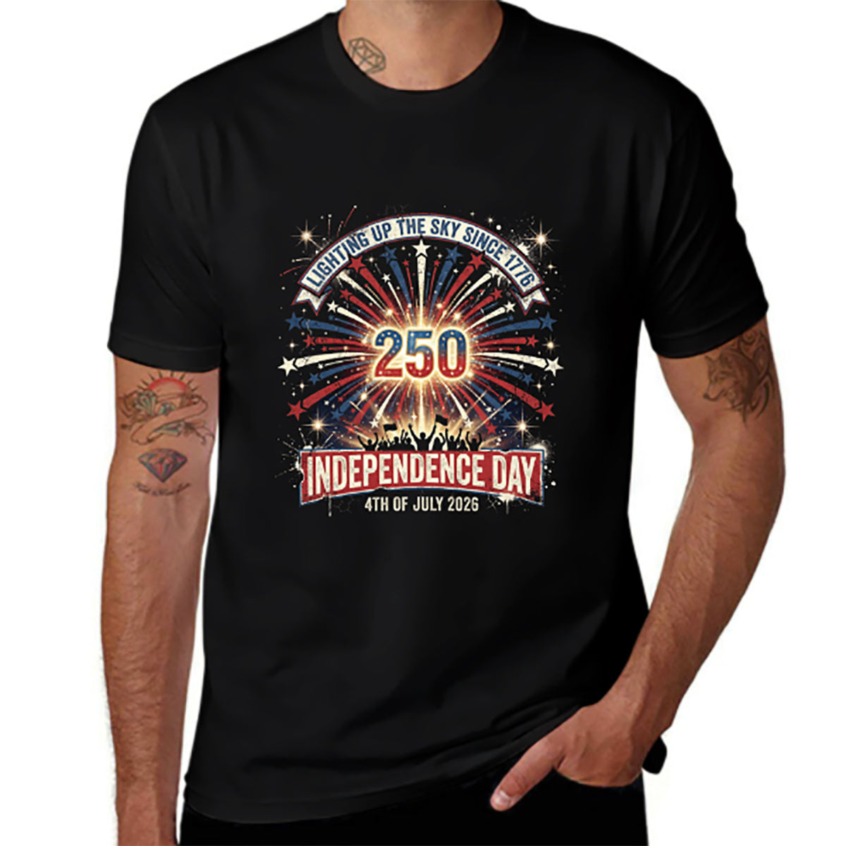 Pure Cotton Short Sleeved T-shirt For Men & Women - America 250th: Where History Meets Hope