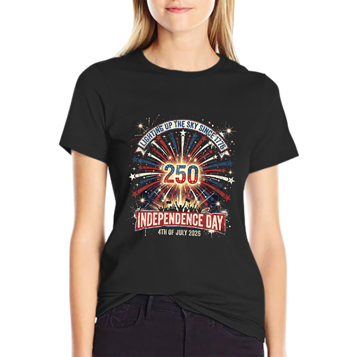 Pure Cotton Short Sleeved T-shirt For Men & Women - America 250th: Where History Meets Hope