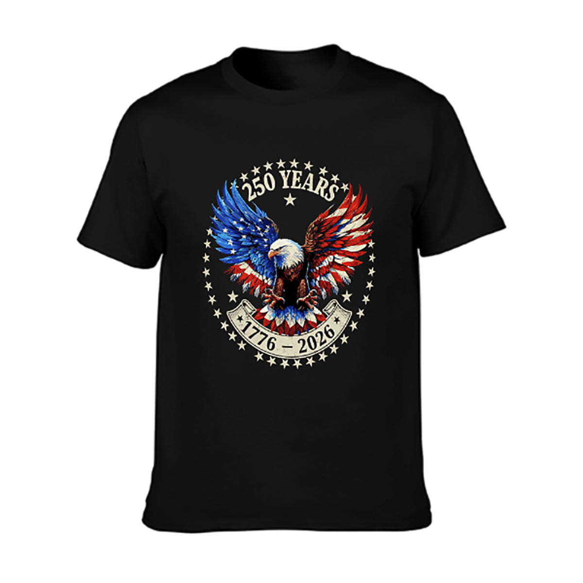 Pure Cotton Short Sleeved T-shirt For Men & Women - 250 Years of American Greatness