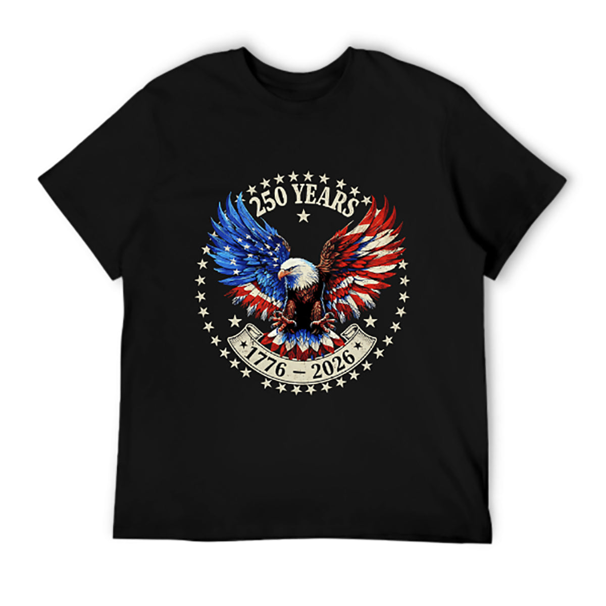 Pure Cotton Short Sleeved T-shirt For Men & Women - 250 Years of American Greatness