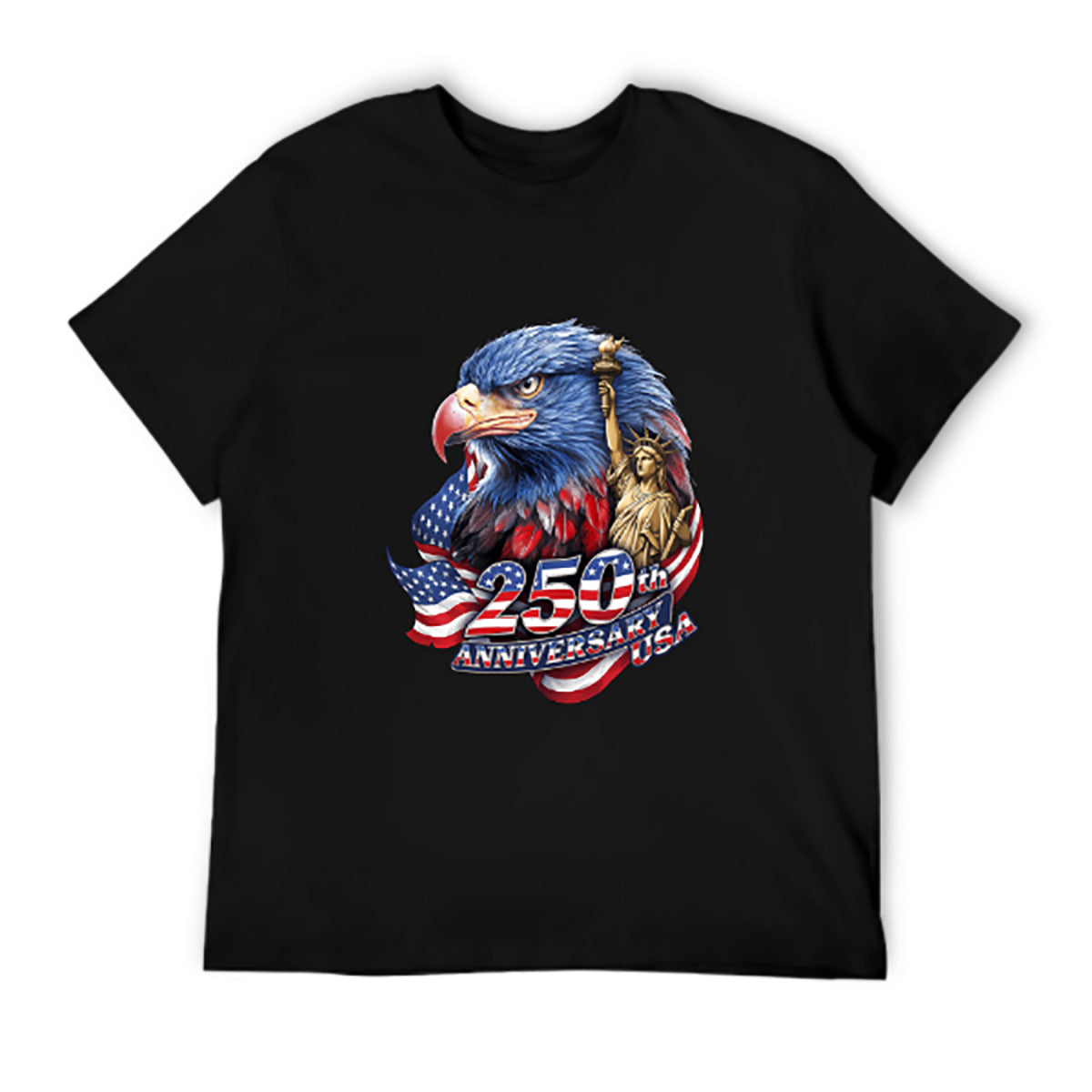 Pure Cotton Short Sleeved T-shirt For Men & Women - Celebrate America 250th: The Heart of America Beats On