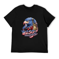 Thumbnail for Pure Cotton Short Sleeved T-shirt For Men & Women - Celebrate America 250th: The Heart of America Beats On