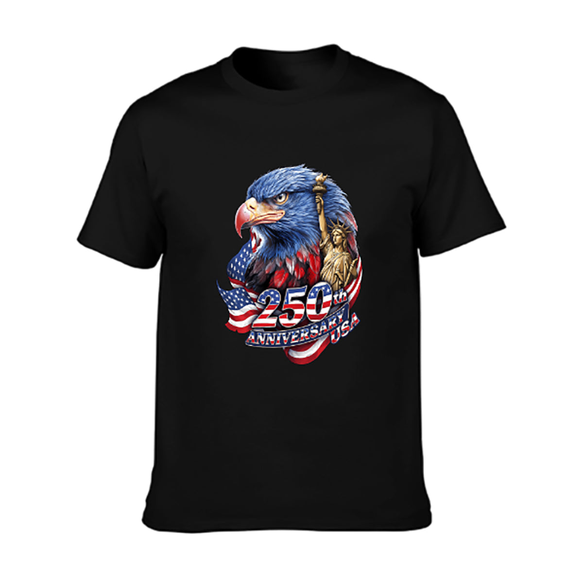 Pure Cotton Short Sleeved T-shirt For Men & Women - Celebrate America 250th: The Heart of America Beats On