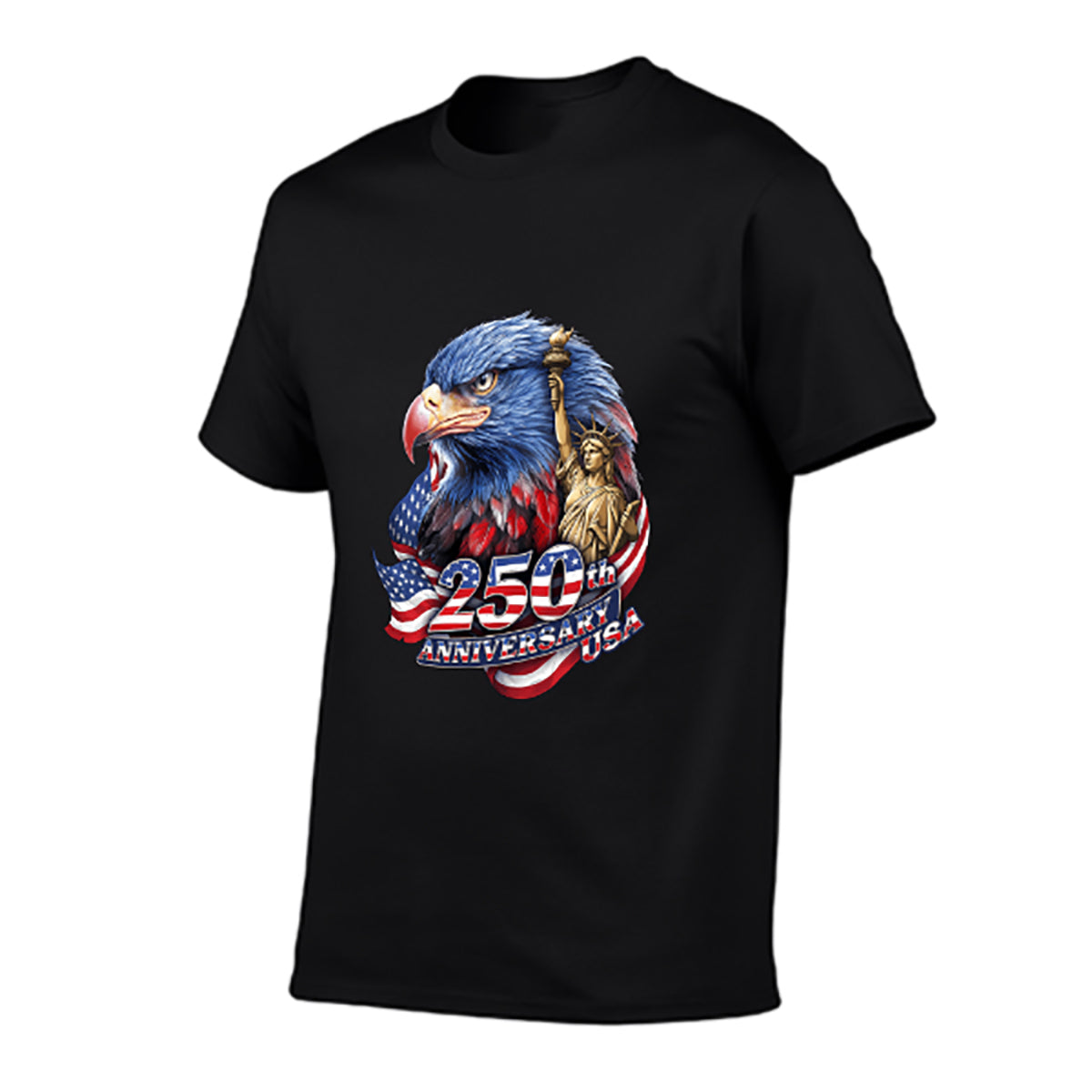 Pure Cotton Short Sleeved T-shirt For Men & Women - Celebrate America 250th: The Heart of America Beats On