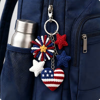 Thumbnail for American Flag Crochet Keychain – Cute Handmade Plush Charm for Bags & Backpacks